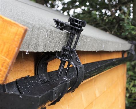 clamp on the rain gutter